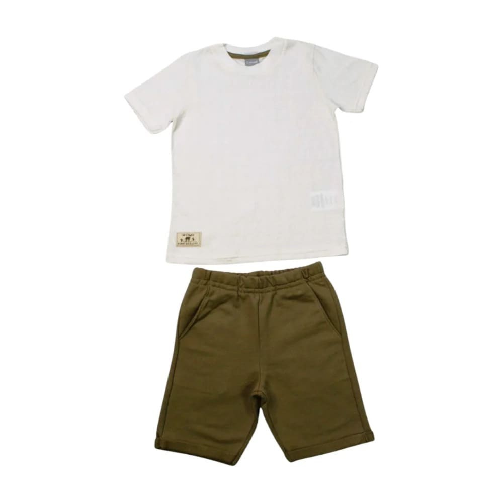 Conjunto Infantil Camiseta Trabalhada e Bermuda Moletinho 26768 - Brandili