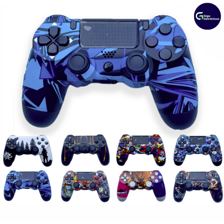 Controlador Sem Fio Da Camuflagem PS4 PlayStation Dualshock 4 Com Cabo Carregável