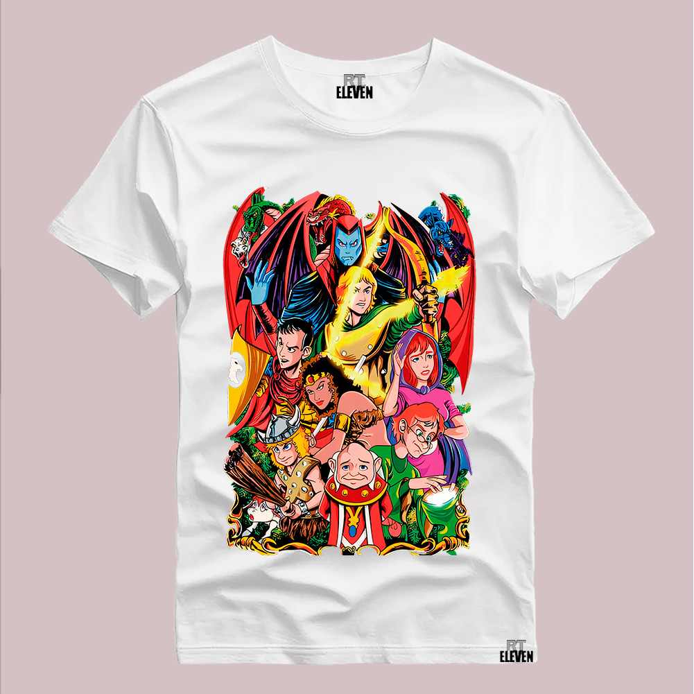 Camiseta Caverna do Dragão Vingador Mestre dos Magos Geek Qualidade Premium Nostalgia  Algodão 30.1 Malha Penteada