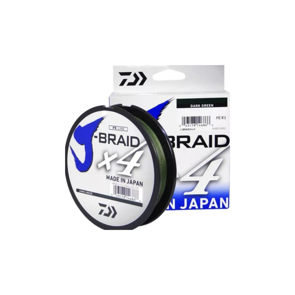 LINHA MULTIFILAMENTO 0,33MM 50LB DAIWA J-BRAID X4 270M