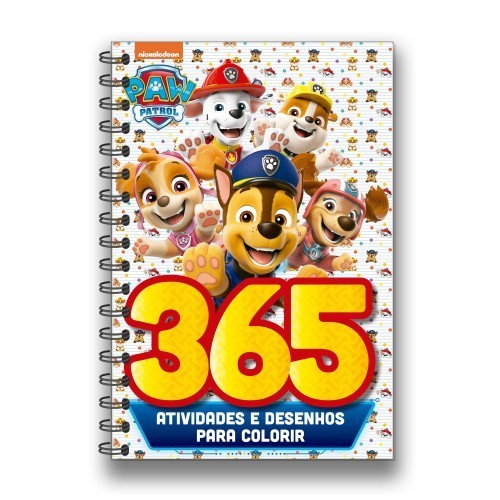 Livro Patrulha Canina - 365 Atividades e Desenhos para Colorir em Oferta na Shopee