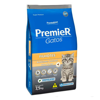 Ração Premier Gatos Filhotes Ambientes Internos Frango 7,5kg em Oferta na Shopee
