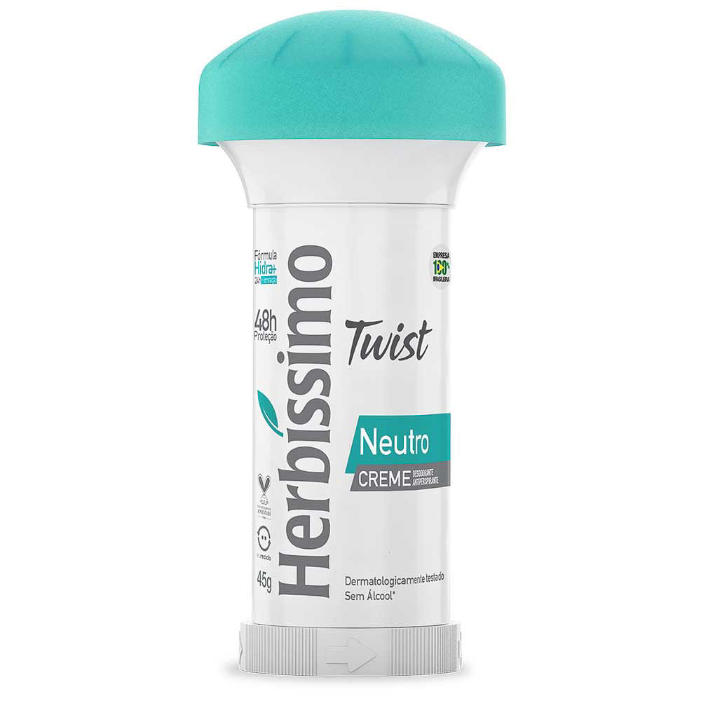 Desodorante Herbíssimo Creme Neutro Antiperspirante Stick 45g - Beauty