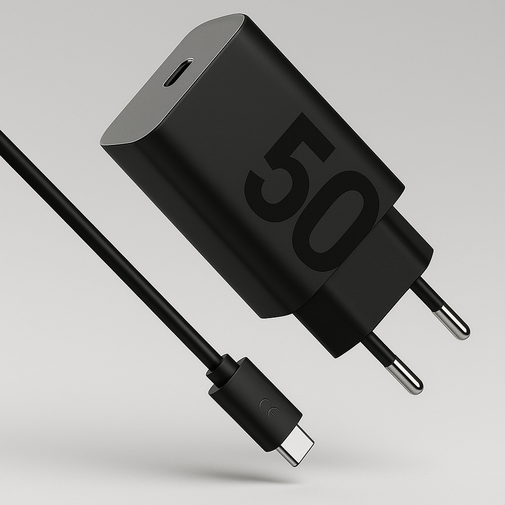 Carregador Para Celular Turbo Tipo C 50w Fonte + Cabo Original Universal 1 Metro