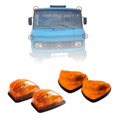 Lanterna de Teto Caminhão MB 608 708 + Par Lanterna de Pisca Seta Dianteira Visual Original