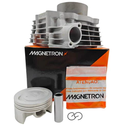 Kit Motor Cilindro Pistão E Anéis Yamaha FAZER YS 250 2008 a 2015 Original Magnetron