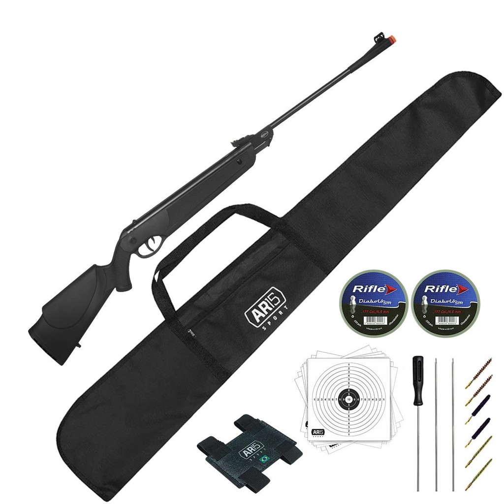 Carabina Pressao Rossi Dione 5G Gr 4.5mm Mola Kit Limpeza