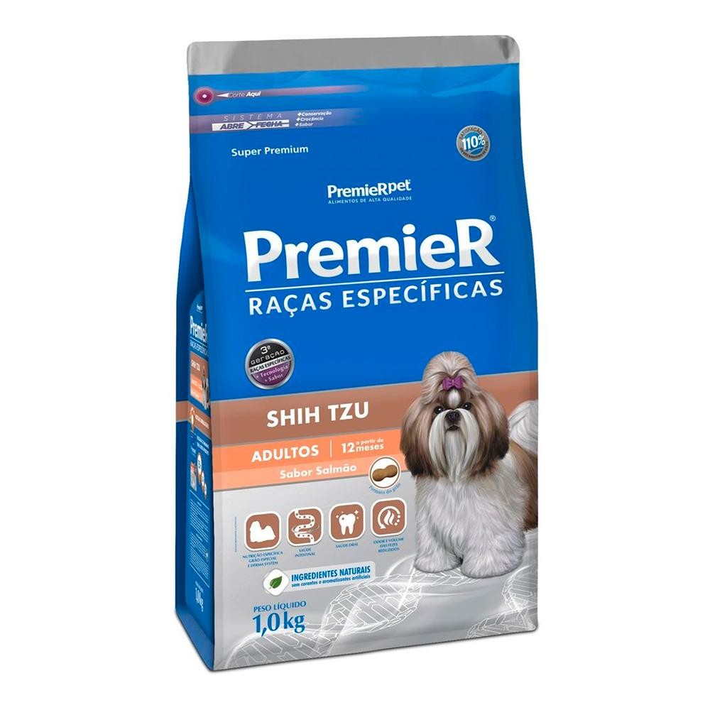 Ração Seca Premier Raças Específicas Shih Tzu Sabor Salmão Para Cães Adultos 1Kg em Oferta na Shopee