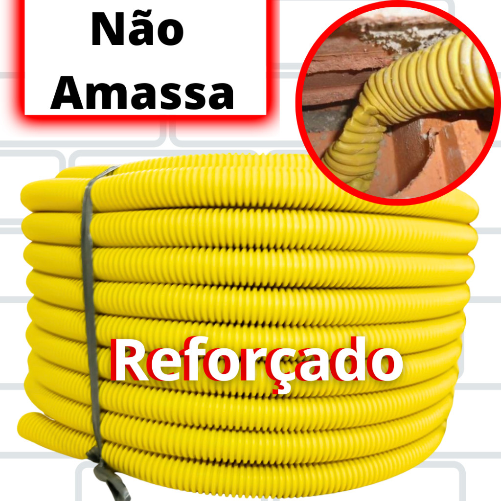 1 ate 3 canduite Corrugado 3/4 50m Amarelo