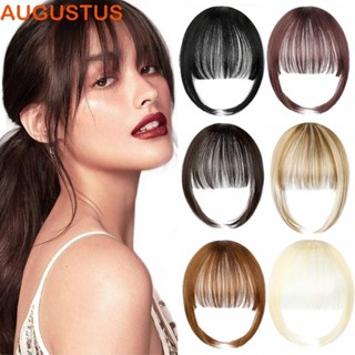 Extensão De Cabelo AUGUSTUS Bang , Clipe De Peruca Sintética Em Franja Sem Corte , Falsa Preta Marrom Natural Feminina em Oferta na Shopee
