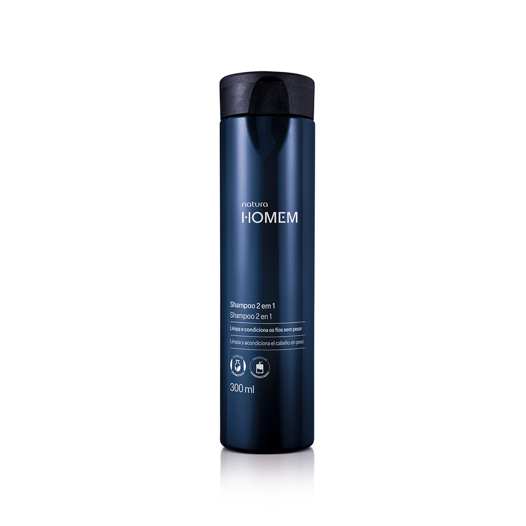 Natura Homem Shampoo 2 em 1 Limpa e Condiciona 300ml