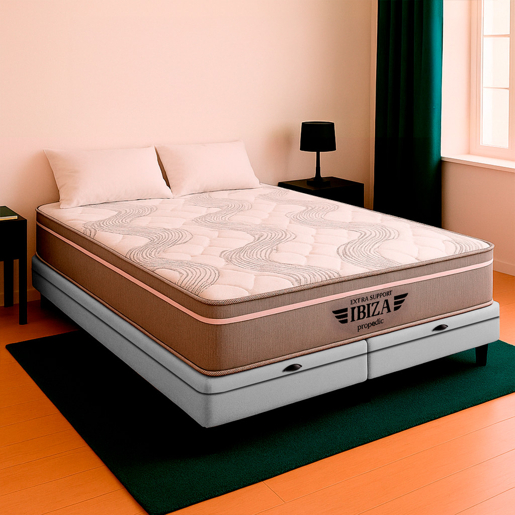 Cama Box Baú Queen Branco e Colchão Ibiza Molas Vstore