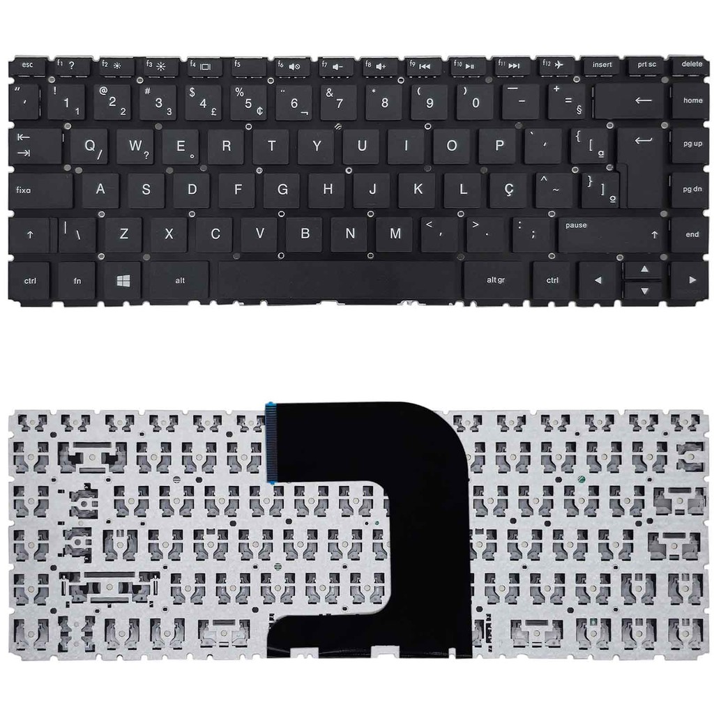 Teclado Para Notebook Hp Pavilion 240 245 246 G5 14-ac121br 14 Ac121br Sem Moldura Layout Br Com Ç
