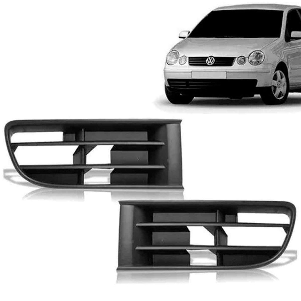 Par Grade Moldura Milha Polo 2003 2004 2005 2006 Sem Furo