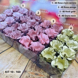 KIT 160 Forminhas Para Doces Finos ROSA SERENO + ROSA ANTIGO + ROSÊ GOLD + OURO NOVO em Oferta na Shopee