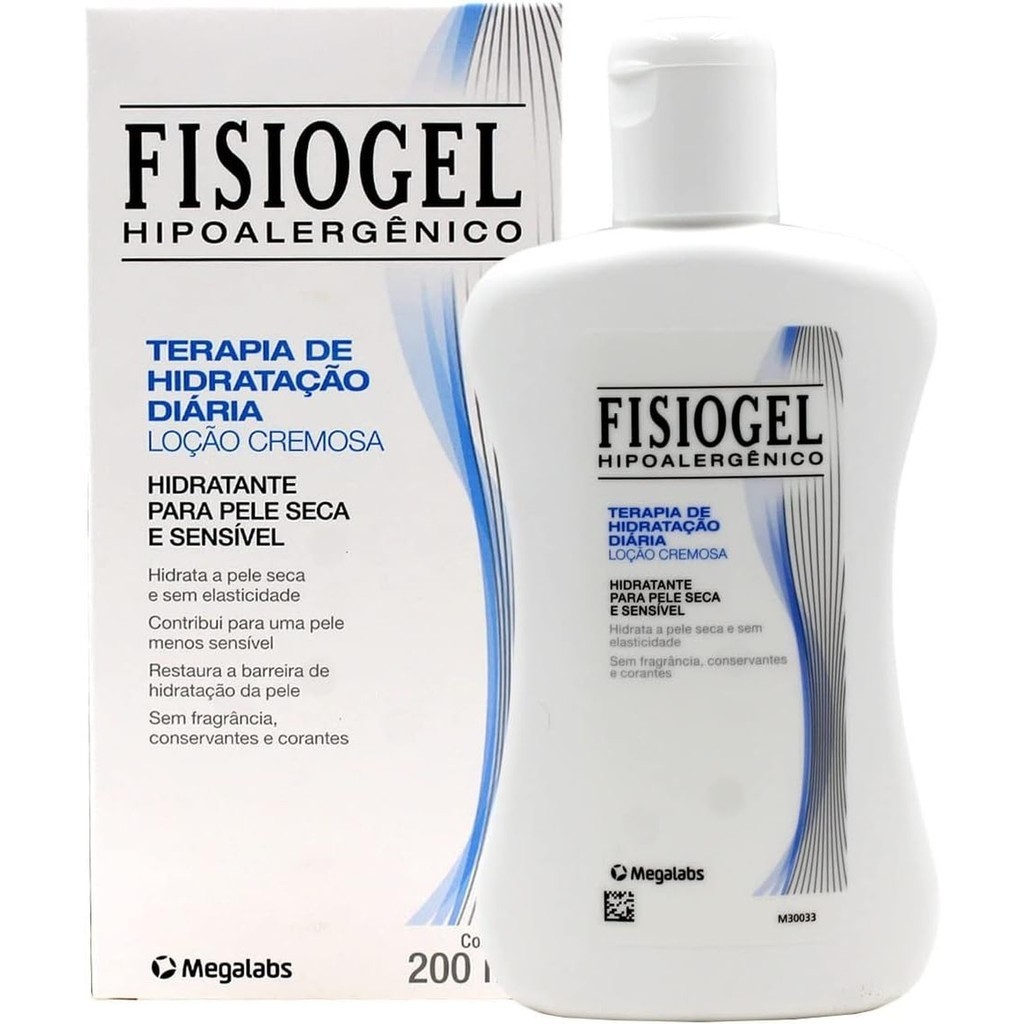 Fisiogel Loção Cremosa Hidratante Sem Perfume 200mL