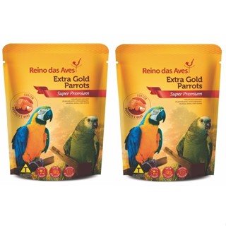 EXTRA GOLD PARROTS 400G - KIT COM 2 UN - REINO DAS AVES em Oferta na Shopee
