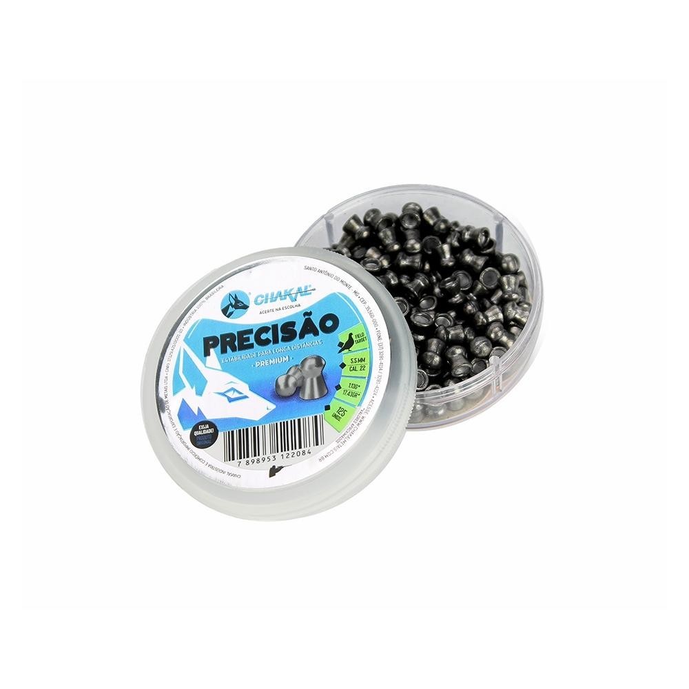 Chumbinho Precisão Calibre 5,5 Mm - 125 Unidades - Chakal em Oferta na Shopee