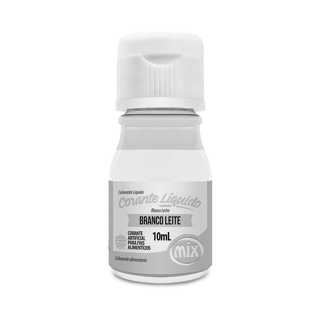 Corante Liquido Branco Leite 10ml Mix - Food & Beverages