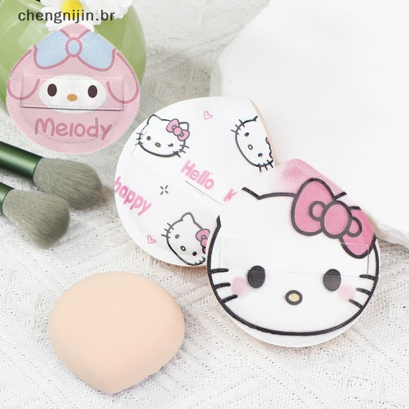 chengnijin Sanrio Maquiagem Sponge Puff Hello Kitty Corretivo Super Macio Elástico Algodão Base Cosmética Beauty Tools BR