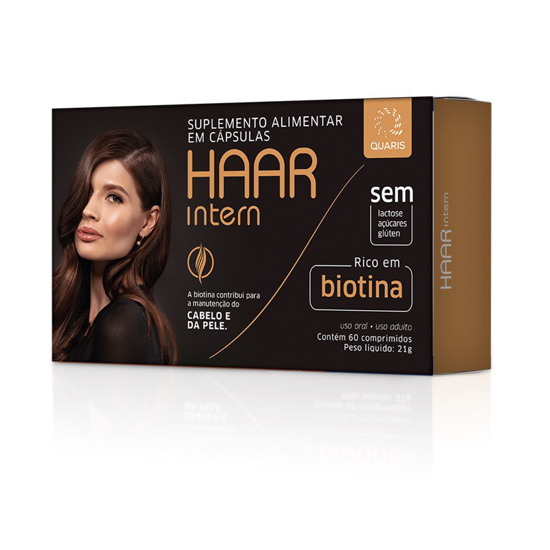 Haar Intern Biotina Suplemento Vitaminico Cabelo 120 capsula