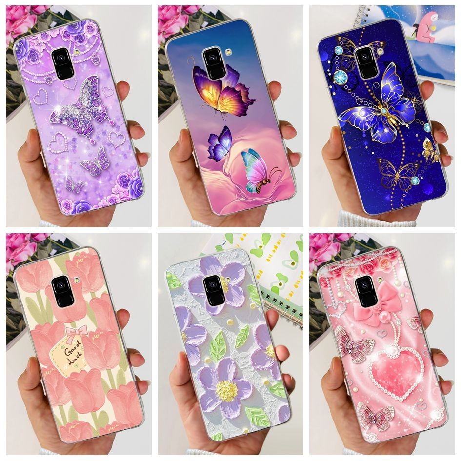 Para Samsung Galaxy A8 2018 SM-A530F Capa Popular De Silicone Transparente A8 Plus A730F A8 + Caixa