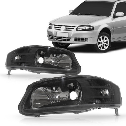 FAROL DIANTEIRO GOL G4 2005 A 2014 PRETO LADO ESQUERDO OU DIREITO