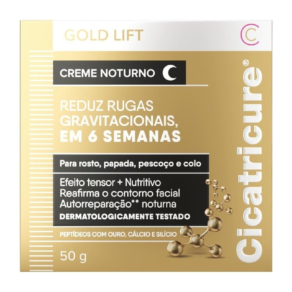 Creme Facial Cicatricure Gold Lift Noturno 50g