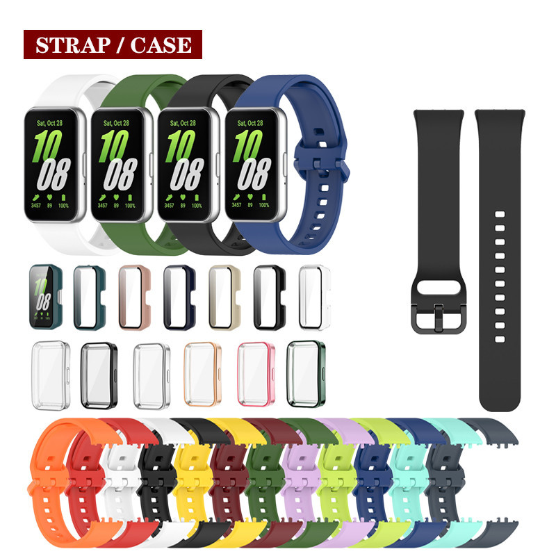 Para Samsung Galaxy Fit 3 Strap Case Protetor De Tela De Vidro Temperado Silicon