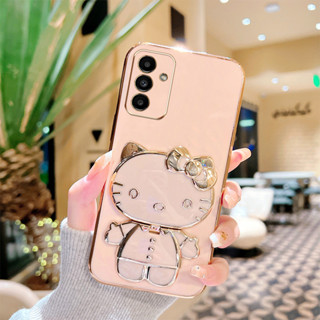 Capa Para Samsung Galaxy A17 A56 A36 A26 M14 M34 M54 M23 M55 C55 F34 F23 5G Bonito 3D Kitty Cat Espelho Suporte Silicone em Oferta na Shopee