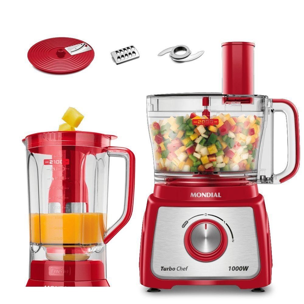 Multiprocessador Turbo Chef 5 Em 1 Mpn-01-R 127V/60Hz . em Oferta na Shopee