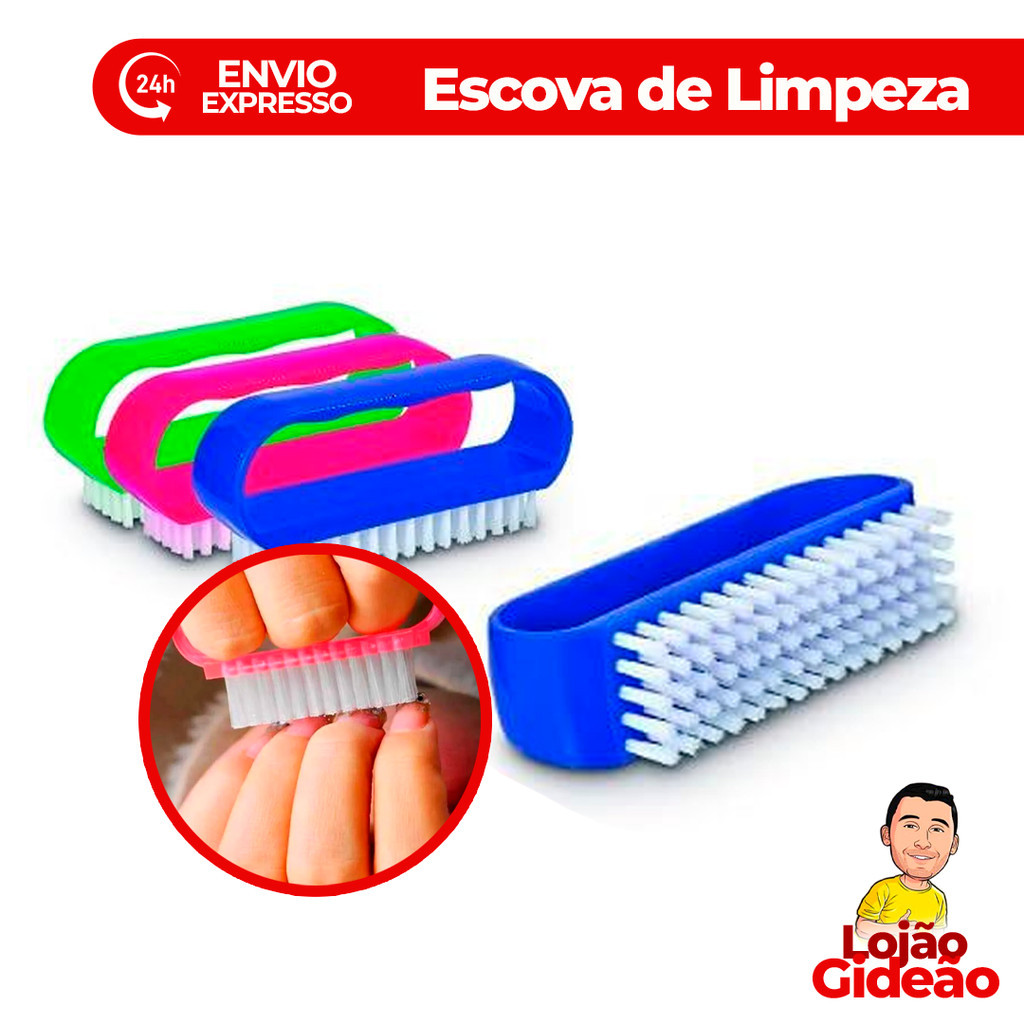 Escovinha Manicure Pedicure Multiuso Escova de Limpeza de Unhas Delicada