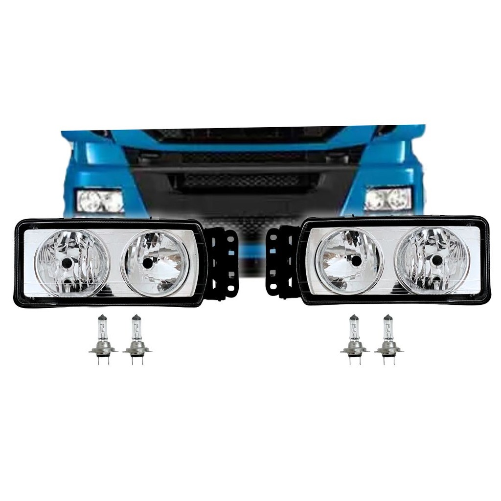 Kit Farol Iveco Stralis Tector AP06 Fundo Cromado em Oferta na Shopee