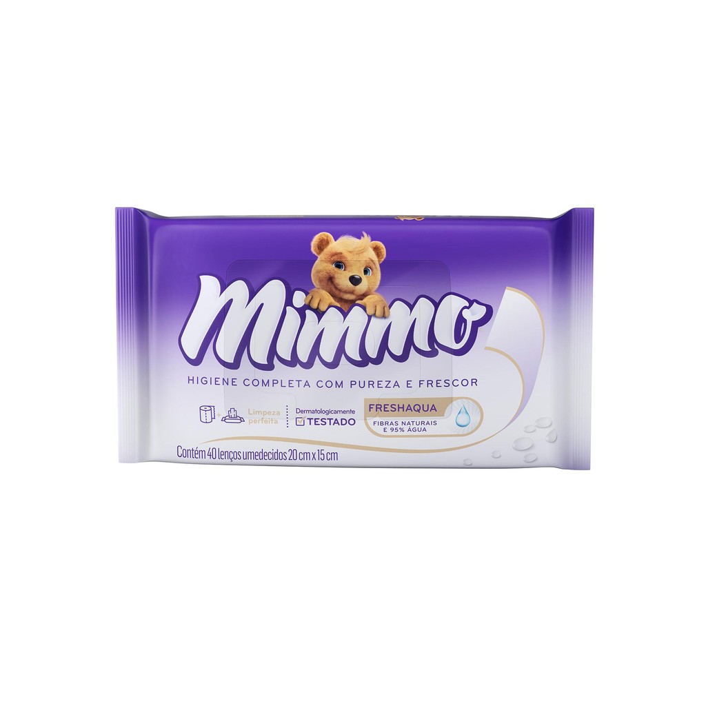 Lenços Umedecidos Mimmo 40un em Oferta na Shopee