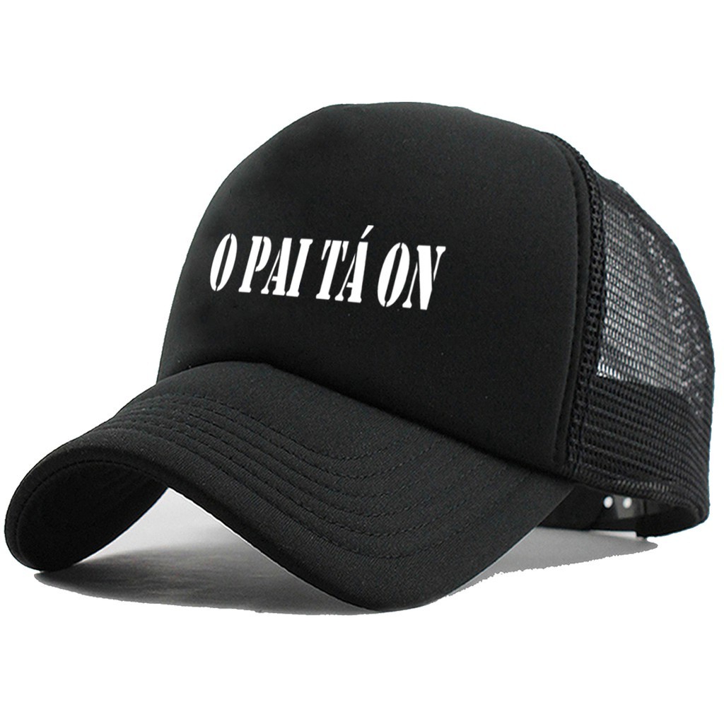 Boné TRUCKER Aba Curva O Pai Ta ON Masculino Snapback Trucker SHOP