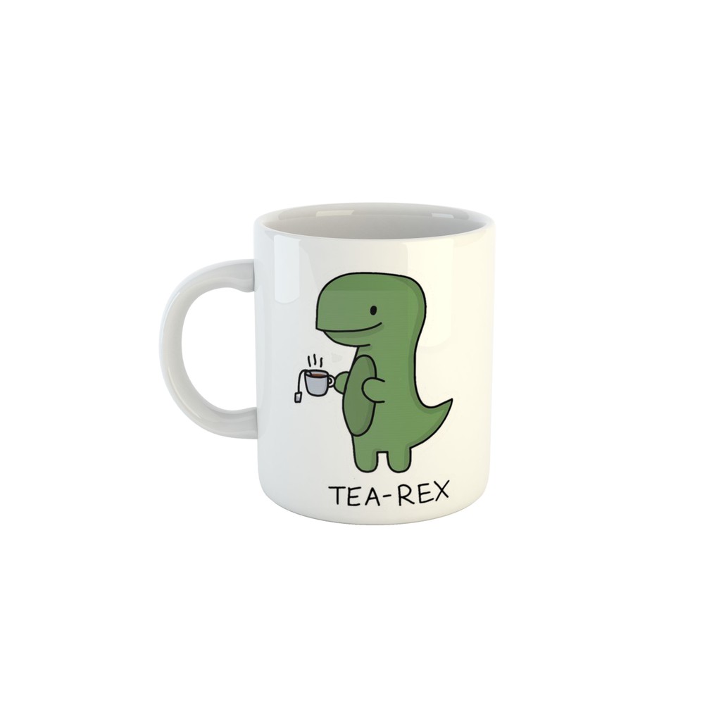 Caneca "Tea-rex" Dinossauro desenho em Oferta na Shopee