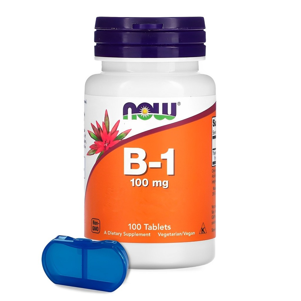 Vitamina B-1 100mg Now Foods 100 Tablets + Porta Cápsulas em Oferta na Shopee