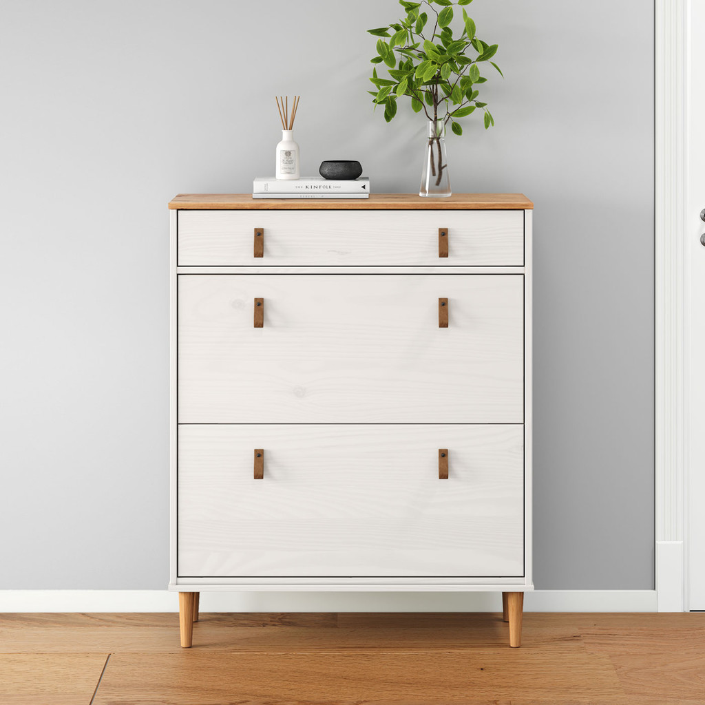 Sapateira Vertical Hall de Entrada 2 Portas 1 Gaveta Mikka Branco 16 Pares em Oferta na Shopee