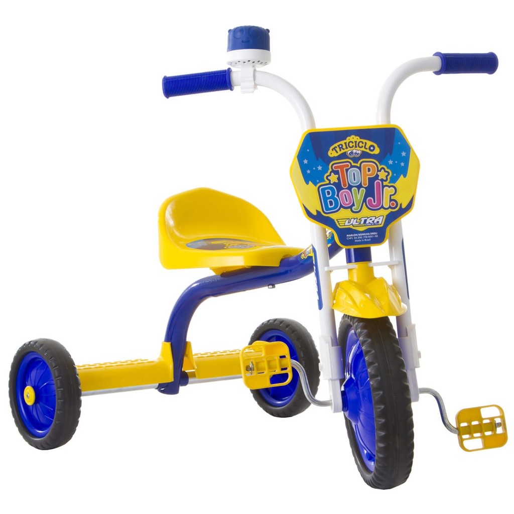 Triciclo Infantil Motoca Menina e Menino Brinquedo Ultra Bikes Criança 2 3 4 5 6 Anos Com Buzina