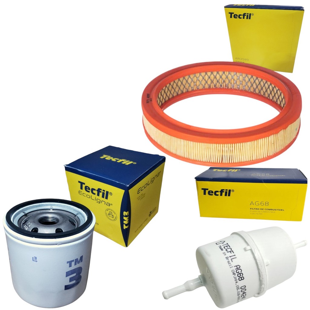 Kit Filtro De Oleo Ar Combustivel Tecfil Para Gm Chevette 1.4 / 1.6 1982 A 1992 em Oferta na Shopee