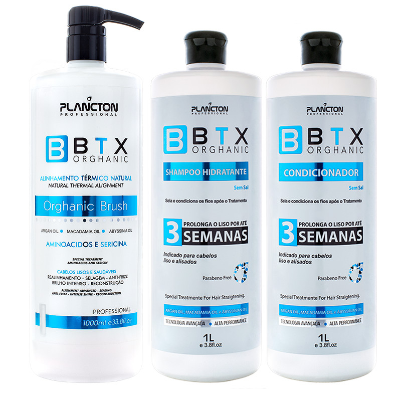 KIT BTX ORGHANIC 1Litro + BTX ORGHANIC BRUSH - Plancton Professional