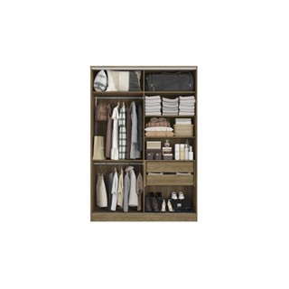 Guarda-Roupa Sem Portas Closet 2 Gavetas Kappesberg Adapt Nogueira 158cm em Oferta na Shopee