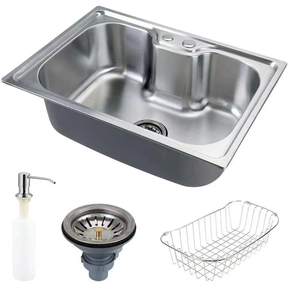 60x42x21cm Kit Cuba Gourmet Aço Inox Acessórios Cuba Gourmet Torneira Cozinha Gourmet Monocomando - Miniatura 2