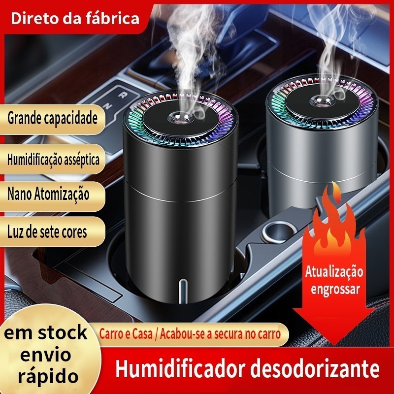 Umidificador purificador de ar  Difusor de ar LED para carro Difusor de aroma portátil