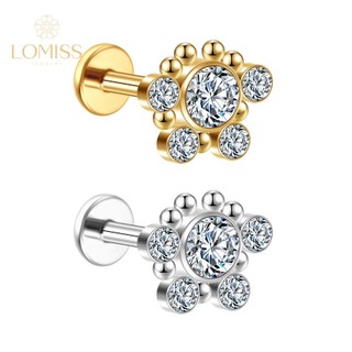 Lomiss Piercing Tragus Orelha Labret Aço Cirúrgico Indiano Zircônia em Oferta na Shopee