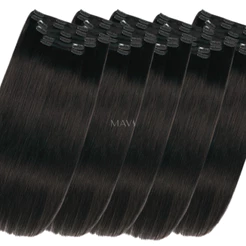 Mega Hair no TIC TAC 100% Humano 65cm Liso Castanho 100g