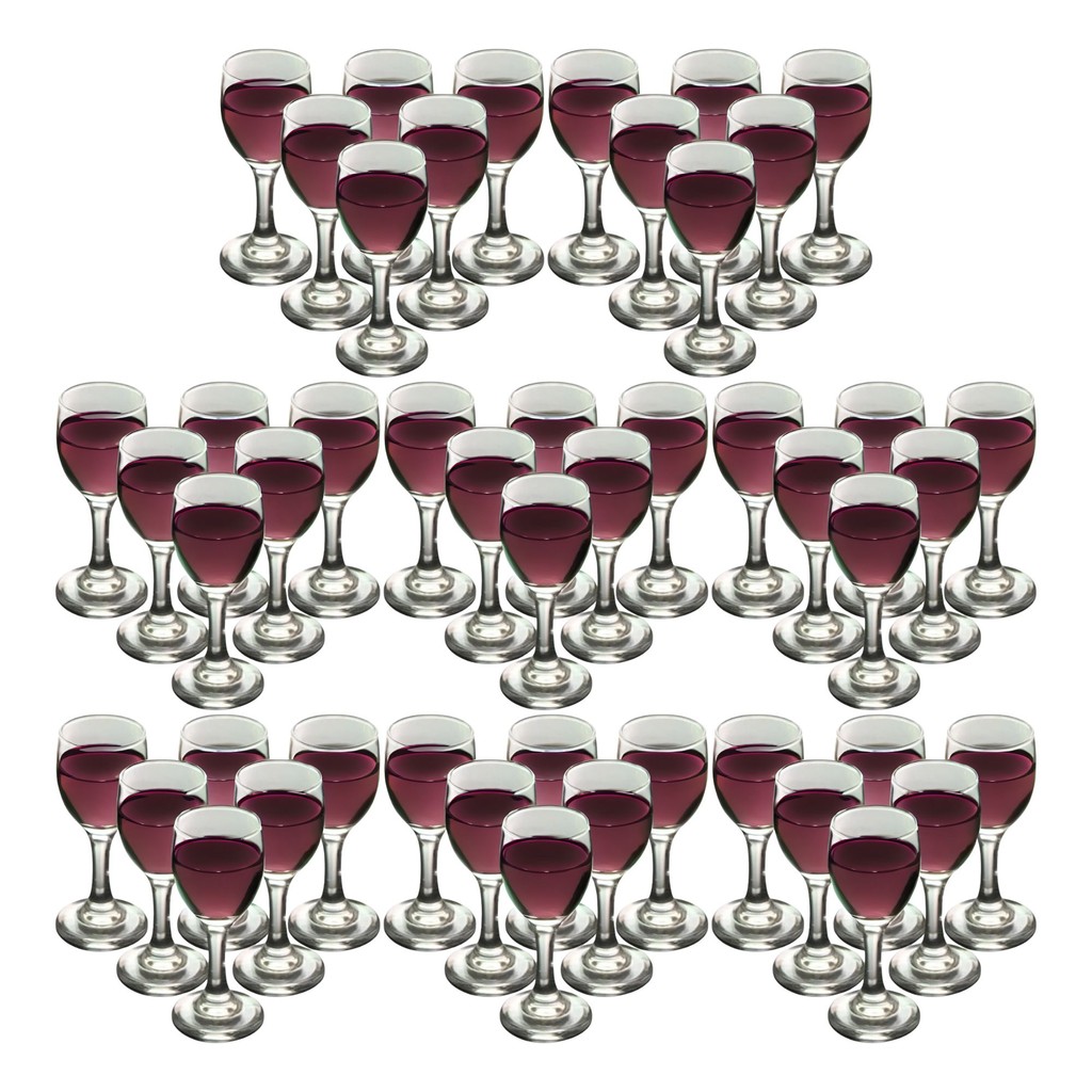 Kit 48 Mini Taça Licor Dose De Vidro 10ml Design Refinado Evento Degustação em Oferta na Shopee