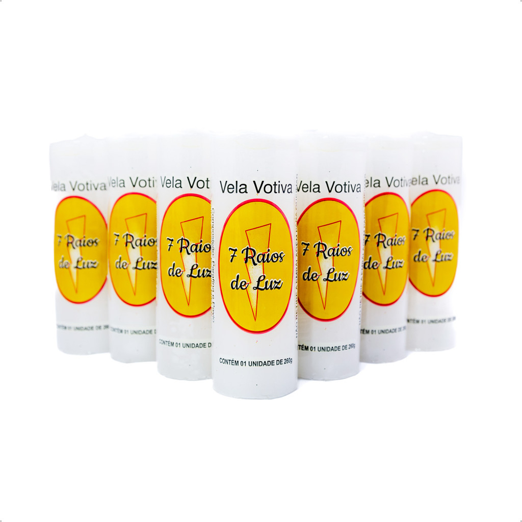 12 Velas De 7 Dias Votiva Branca 100% Parafina Pura Atacado em Oferta na Shopee