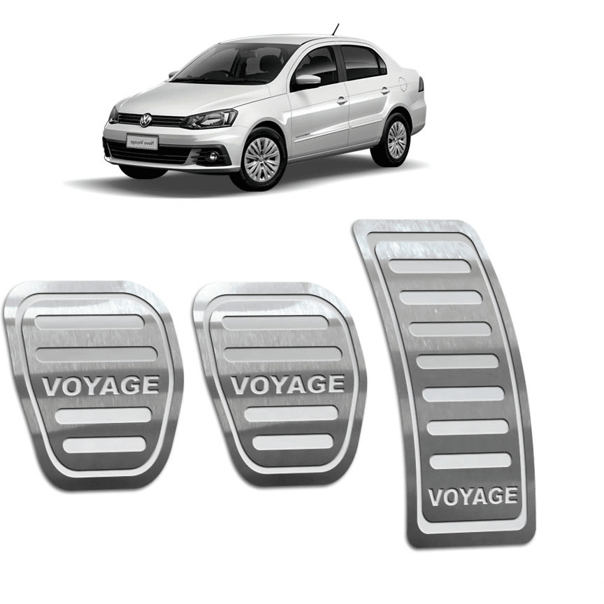 Pedaleira Voyage 09/.. Manual Aço Inox - Não fura o pedal em Oferta na Shopee