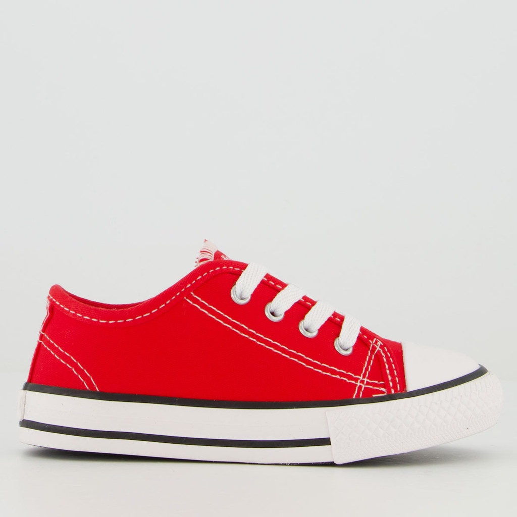 Tênis Diversão Canvas Low Infantil Vermelho em Oferta na Shopee